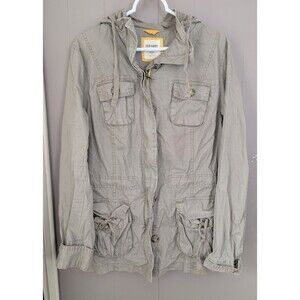 Old Navy Womens Army Khaki Cargo Jacket Coat - Size Tall Large